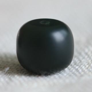 豪珠 和田玉一细青玉老型珠散珠子 鼓珠老形桶珠 diy文玩佛珠手串配饰