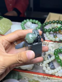 101【和田玉】青花印章