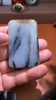 和田玉籽料青花平安牌